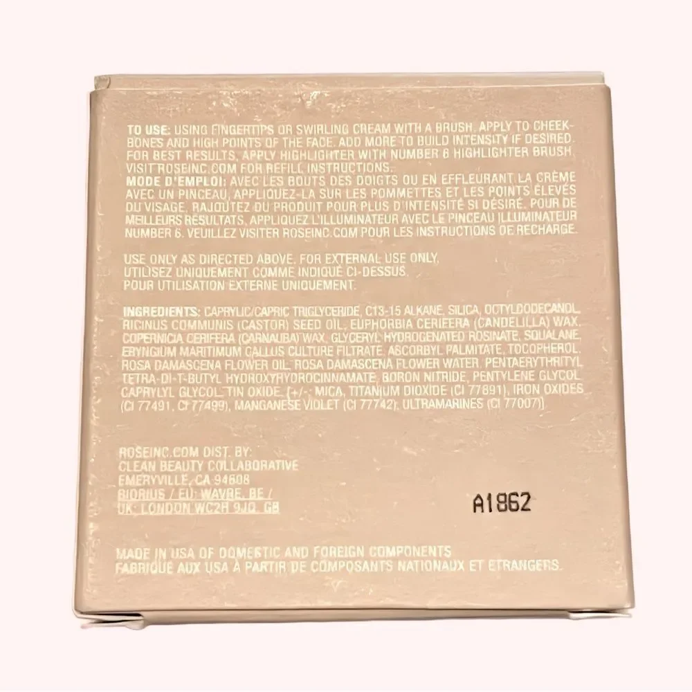 ROSE INC SOLAR RADIANCE REFILLS HYDRATING CREAM HIGHLIGHTER GLANCING + PRISMATIC